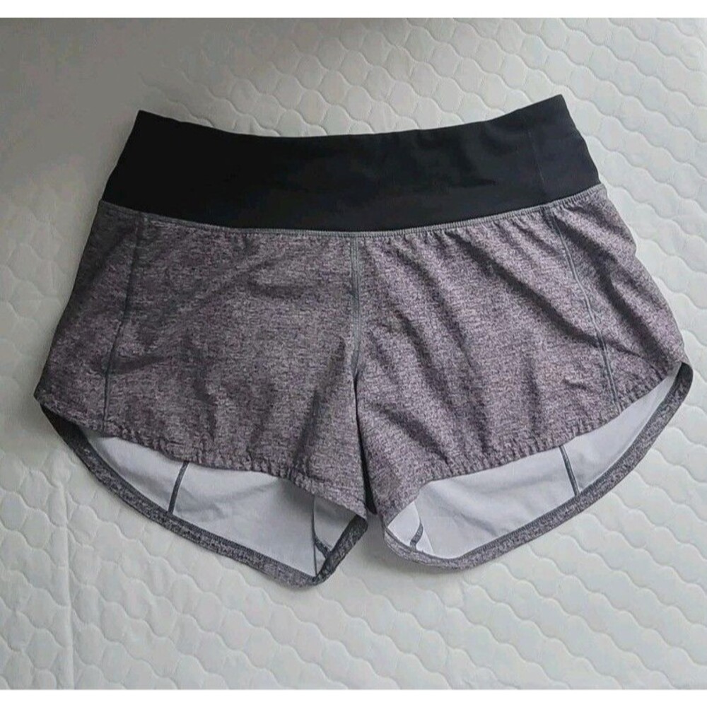 Lululemon Run Speed Up Shorts Athletic Shorts Grey  Womens Size 4 Low Rise
